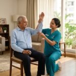Physiotherapist providing in-home therapy in Noida