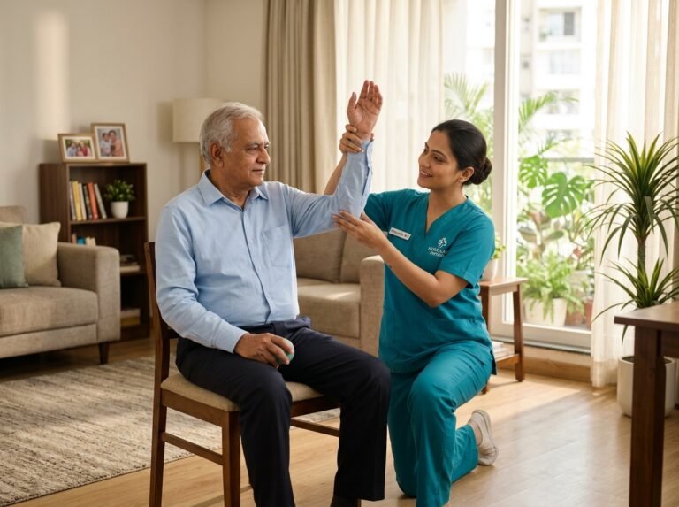 Physiotherapist providing in-home therapy in Noida